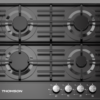 Plaque chauffante 60*60 cm, grille émaillée, plaque émaillée | omega | noir