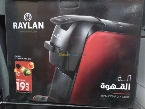 MACHINE  A CAFE 2EN1 POUDRE /CAPSUL ROUGE RAYLAN