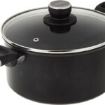 Tefal Unlimited Faitout Noir 24 cm (5 L) + Couvercle, Becs verseurs, Antiadhésive, Résistante aux Rayures, Revêtement Facile à Nettoyer, Thermo-Signal, Induction