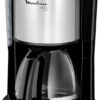 Moulinex Cafetière filtre, Capacité de 1,25 L, 10 à 15 tasses, Programmation 24 heures, Maintien au chaud, Subito Noir