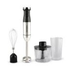 BRAS MIXEUR INOX /BATTEUR / BOL 600ML / HACHOIR 500ML /800W , BLEU/NOIR