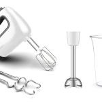 BATTEUR A MAIN PREP MIX+ 500W 5 VITESSES BLANC / NOIR - MOULINEX