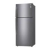 Réfrigérateur deux portes de 438 litres avec compresseur à onduleur Smart Inverter, Door Cooling+™ et LED tactile, ThinQ™ avec Wi-Fi - Platine argent      GL-C502HLCL