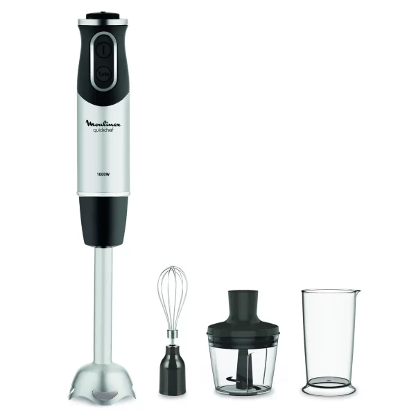 PIEDS MIXEURS QUICKCHEF INOX 1000W NOIR/INOX - MOULINEX