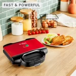 CROQUES GAUFRES ACCESSIMO 650W NOIR/INOX ROUGE-MOULINEX
